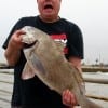 T. Fred of Houston hefts this 29 inch drum caught on shrimp