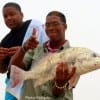 Brother anglers Terrance and Jerick Herring of Houston nabbed this nice keeper drum on shrimp