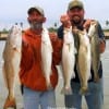 Fishin buds- Alton Thorpe and Donnie Lucier took this mess of reds and trout on soft plastics