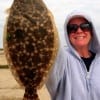 Teague TX anglerette Amanda Hebert nabbed this nice 16 inch flounder on live shrimp