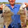Doris Cates of Mildrid TX nabbed these two nice keeper drum for supper- ALL R INVITED