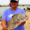 Houston anglerette Sonya HinoJosa took this nice keeper drum on shrimp