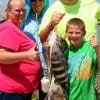The Prewitt Family of Nederland TX tethered up this nice stringer of drum and sheepshaed on live shrimp