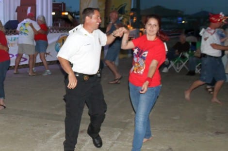 The Friday Night Texas Two-Step dance contest winners William Comeaux and his fiancée Haley Paul