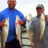 Gary Fruge and George Bryan fished the night-shift with Hogan-Rs to catch these 4 reps of their 13 bixed specks- but also released another 6 specks over 25inches - Conservation Minded anglers they are