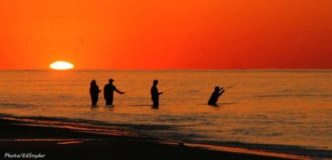 Group wading is much safer. Buddy Up with other anglers when wading the surf.