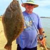 Rollover angler Capt Jack cast his T-28 MirrOlure out to catch a trout but pulled in this 20inch doormat flounder instead