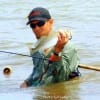 Surf wader collects his first speck for the stringer