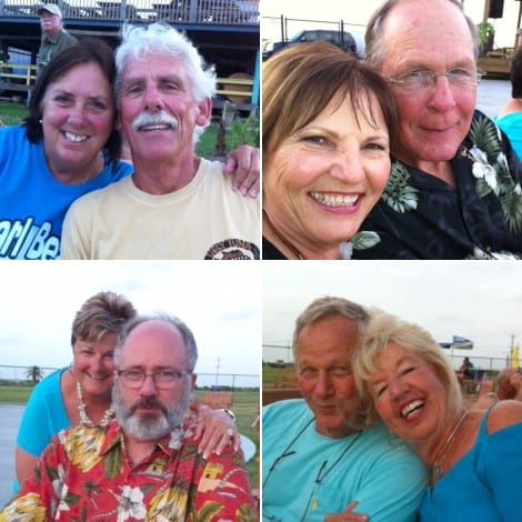 (Clockwise from top left) Georgia and Tom Osten, Margo Johnson and Bob Morgan, Linda and Marcel Elissalde, Eve and Brad Bradford