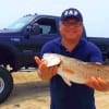Cesar Jimineza of Vera Cruz MX took this nice 24inch slot red on a live shrimp