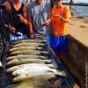 Cody and Cade Ray teamed up with Ryan Snell of Hardin TX to tailgate their 9 specks and one red caught on hoagies