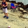 Humble TX angler 3yr old Joshua Lozano has a problem with his Mr Grumpy fish