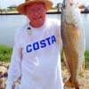 Humble TX angler Fred Carr fished shrimp to catch this nice 22inch slot red