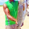 Houston angler Mike Potts fished the evenings tide under lights with live shrimp to nab this HUGE 28inch Gator-Speck