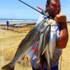 Mont Belveu TX wade angler Gary Fruge tethered up 5 specks and 4 flounder, fishing T-28s and Gulp