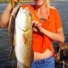 Woodville anglerette Bobbi Grey fished finger mullet for this nice flounder and slot red