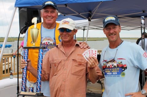 Second Place-Best Poker Hand, Larry Porterfield with a Straight Flush