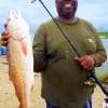 Bruce Wilson of Houston fished shrimp to catch this nice slot red