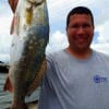 Robert Murphy of Batson TX fished a T-28 MirrOlure near the bridge to nail this nice 22inch speck