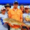 A finger mullet enticed this 37inch tagger bull red for Tim of the Shultz family of FT Worth TX