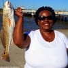 Celia Wright of Houston took this nice 22inch slot red on shrimp