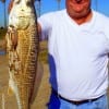 Larry Hall of Montgomery TX fished shrimp for this nice 25inch slot red