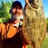 Alton Thorpe of Gilchrist landed this nice 20 inch doormat flounder on a finger mullet