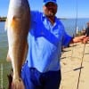 Cody Flowers of Willis TX caught this 32inch tagger bull red on a finger mullet