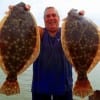 High Islander Dennis -The Menace- Boeker took these 19 and 20inch flounder on Berkley Gulp