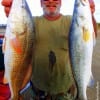 Mitchell Clay of Jasper TX fished Miss Nancy's finger mullet to catch this 24inch slot red and 27inch speck