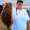 One boxed- one to go- grinned Cheryl Kernan of Port Bolivar while waiting on her husband to catch his first