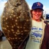 CATCH OF THE DAY goes to Nancy Tally of Port Bolivar for her really nice 21inch flounder she took on a mud minnow