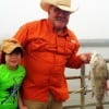 Ernie and Erik Sonier of Mauriceville TX show off their nice drum caught on shrimp