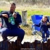 Father and son spending quality time together at Rollover Pass fishing and bonding