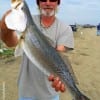 High Islander Jackie Bertolino caught and released this nice 27 inch gator-speck took on the morning tide