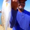 Humble TX angler James Harris took this nice speck on a finger mullet