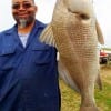 Houston angler Darryl Titus hefts this nice drum caught on soft plastic