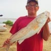 Stacey Crews caught and released this 29inch tagger bull red he took on gulp