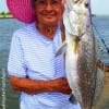 Fish Catching Son of a Gun- Neoma Smith of Gilchrist TX shows off one of her 4 specks she caught today- a 27inch gator speck she took on a tiger minnow