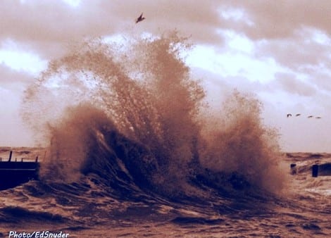 HUGE WAVES and RIPPING TIDAL CURRENTS gave credence to what happened here at the pass this past week