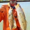 Rollover angler Alton Thorpe took these nice specks on finger mullet