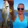 Eating size croaker are beginning to arrive folks, as shown here by Valery Sims of Dayton TX