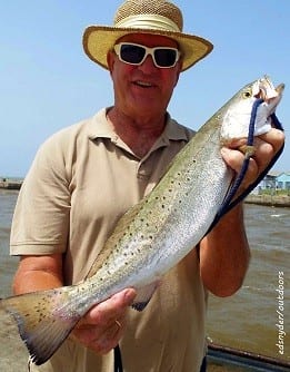 Chuck Myers of Gilchrist TX took this nice speck on a Hogan-R