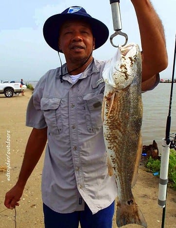 Marcel Irvin of Houston nabbed this nice slot red on live shrimp