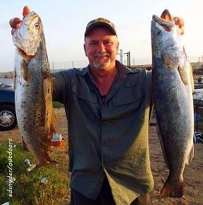 St. Louis MO angler James Shadow fished Coho Shad to land this 6.3 and 7.5 lb gator-specks