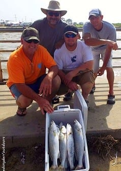 The Night-Stalker Fishing Krewe on Koontze TX filled their cooler at dark-30 fising soft plastics