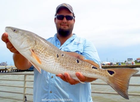 Nick Ferguson of Nome TX caught and released this really nice slot red he took on gulp