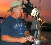 Night-Shift angler casting the lights