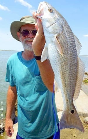 Pineland TX angler Don Blair took this nice 24inch slot red on live shrimp