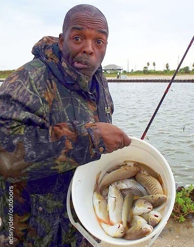 This is our second bucket of croaker, stated Herbert Plumber of Summerville TX